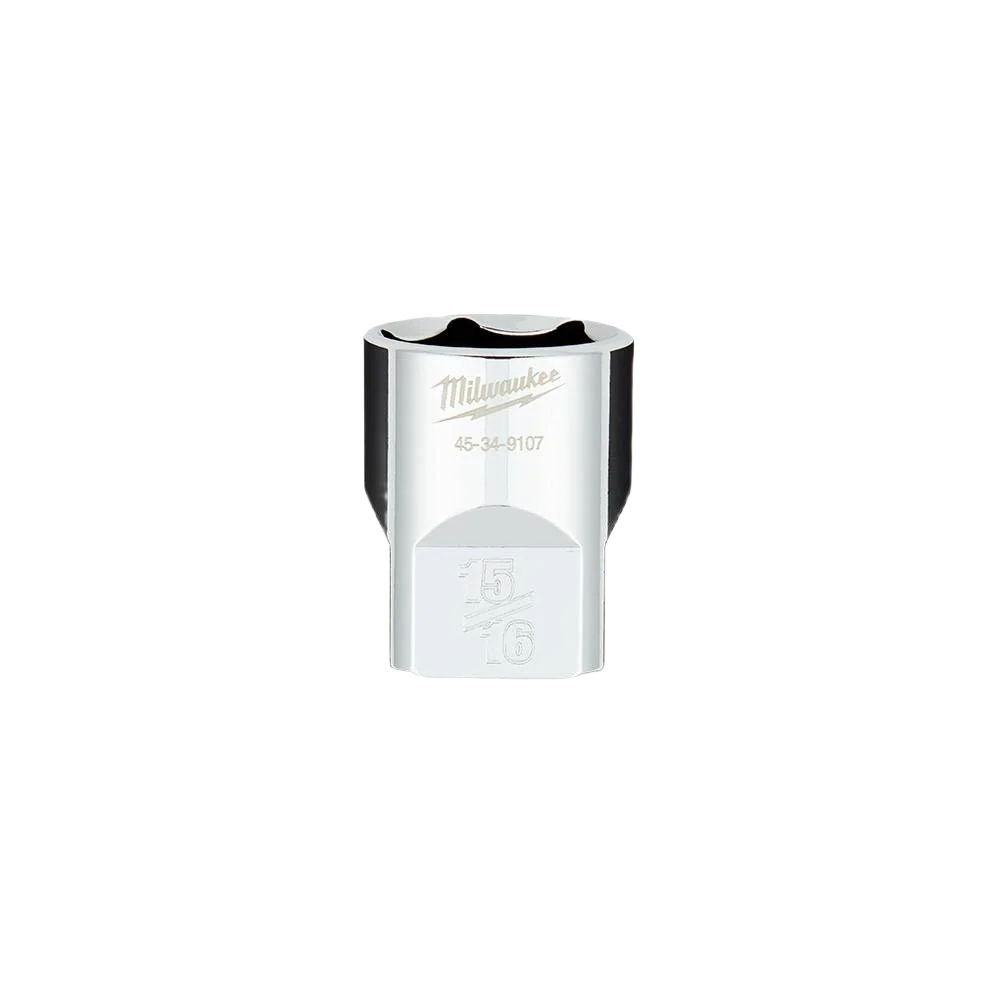 Milwaukee 1/2" Drive 15/16" Standard Socket w/FOUR FLAT™ Sides
