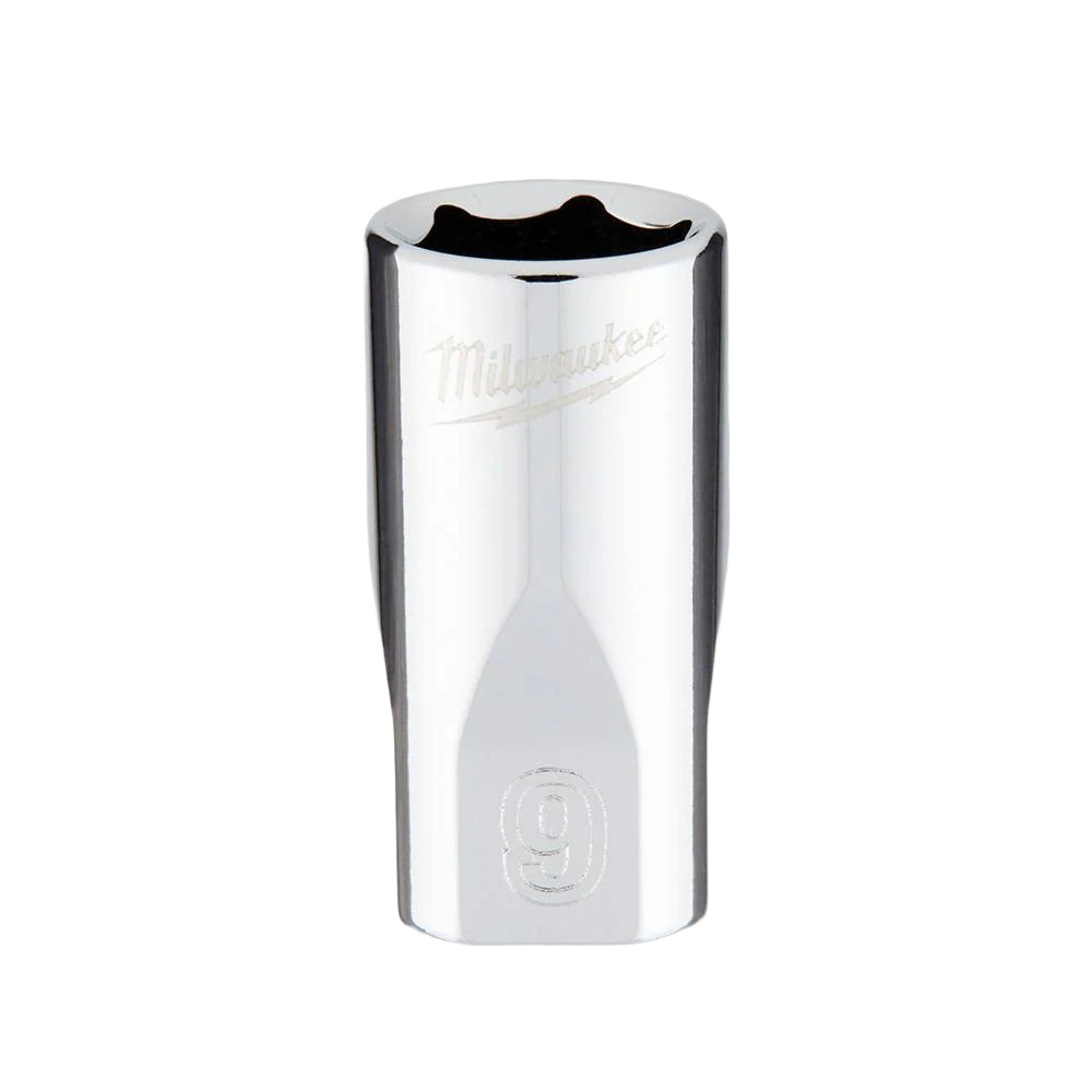 Milwaukee 1/4" Drive 9-mm 6-Point Socket w/ FOUR FLAT™ Sides