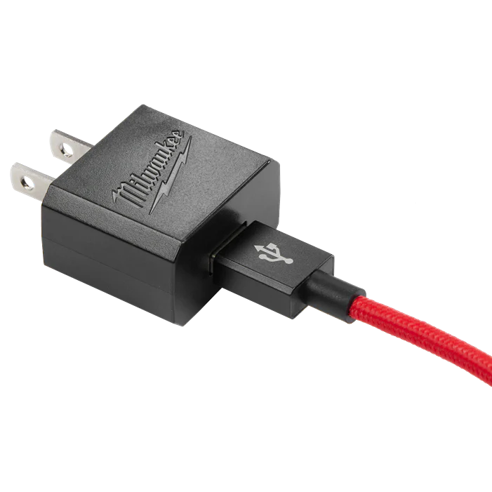 Milwaukee 3ft USB-C and 2.1A Wall Charger w/Micro USB Adaptor - Image 2