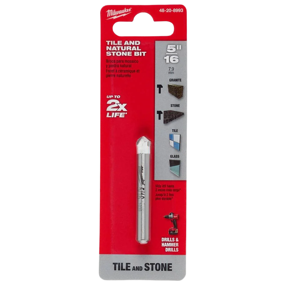 Milwaukee 5/16" Tile and Natural Stone Bit - Image 2