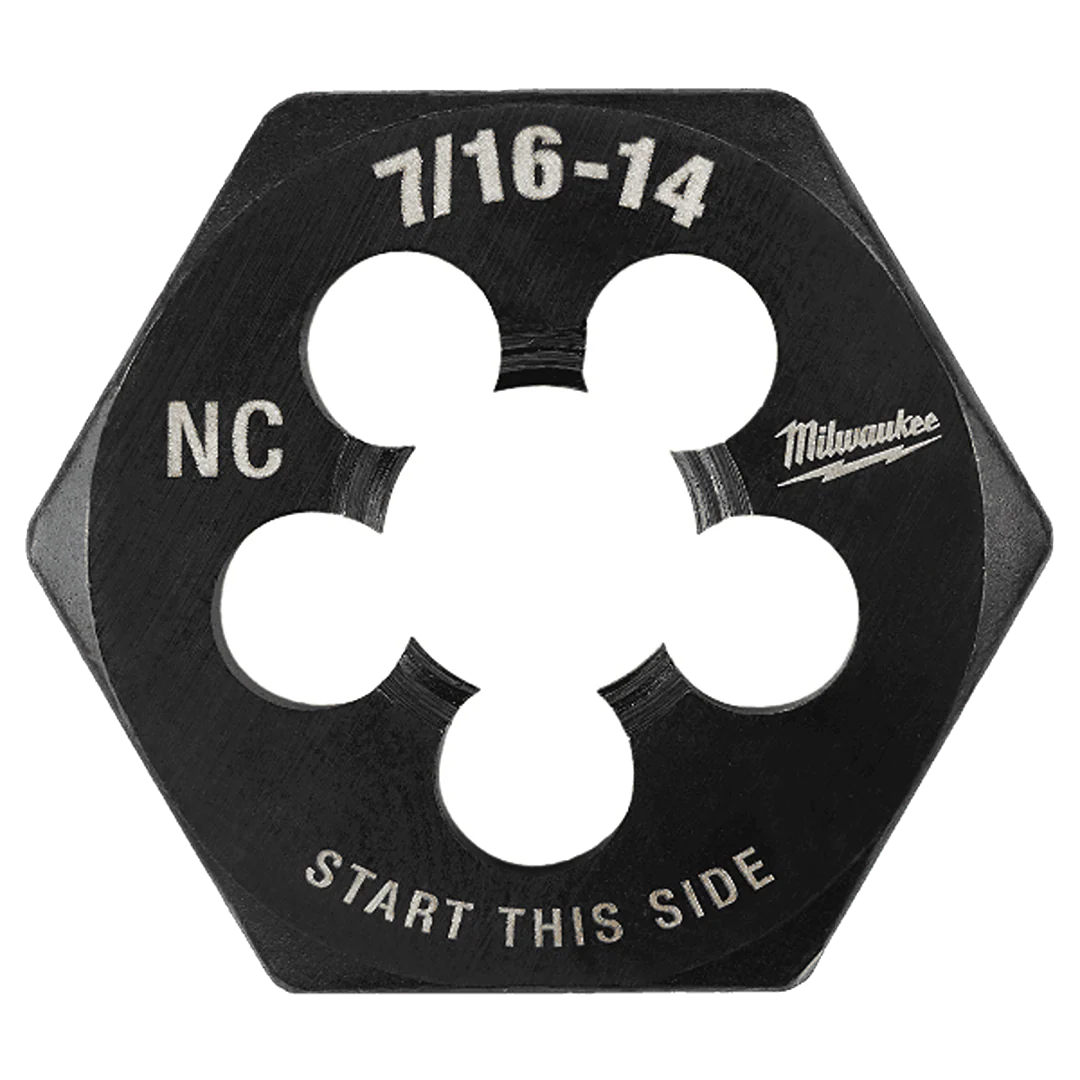 Milwaukee 7/16-14 NC 1" Hex Threading Die