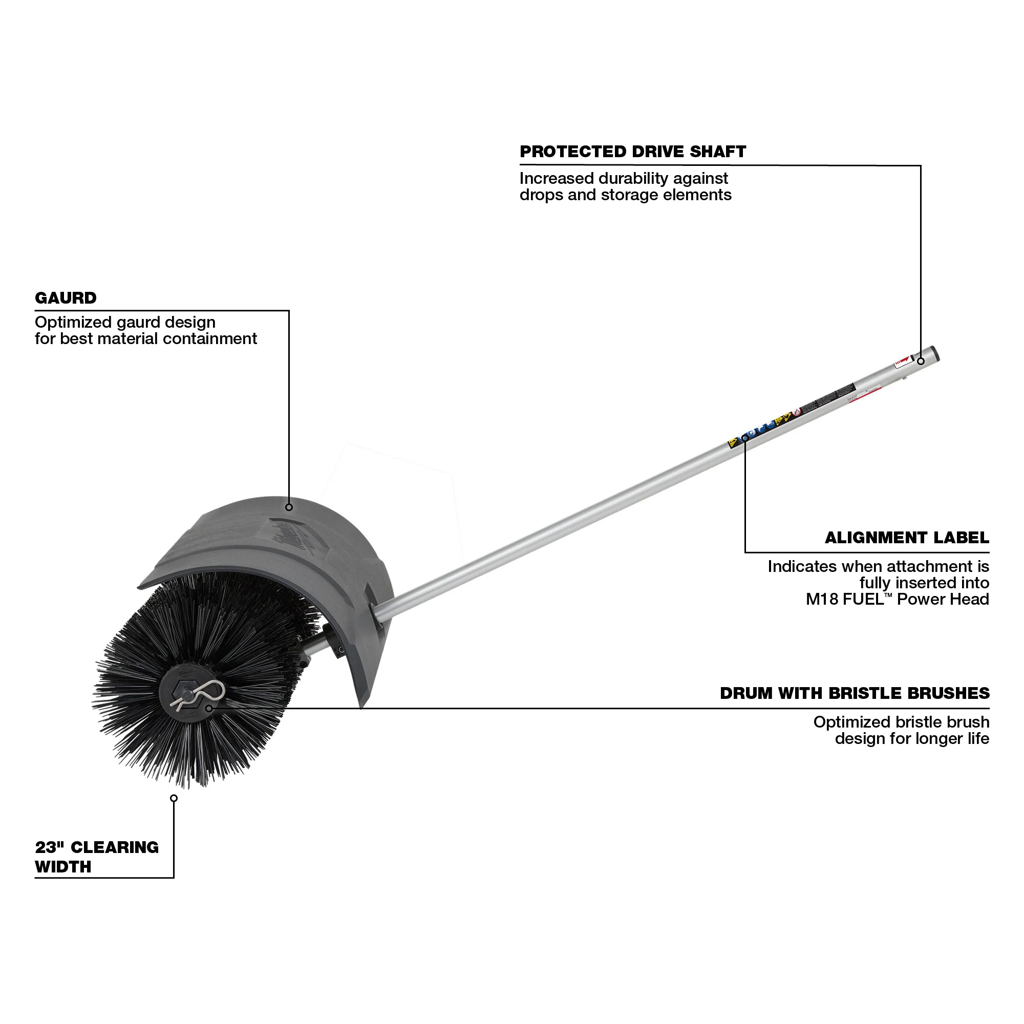 Milwaukee M18 FUEL™ QUIK-LOK™ Bristle Brush Attachment - Image 3