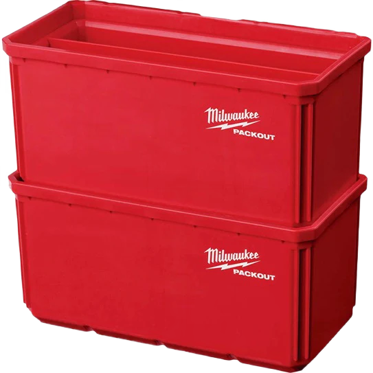 Milwaukee PACKOUT™ Large Red Bin Set, 2-Pack - Image 3