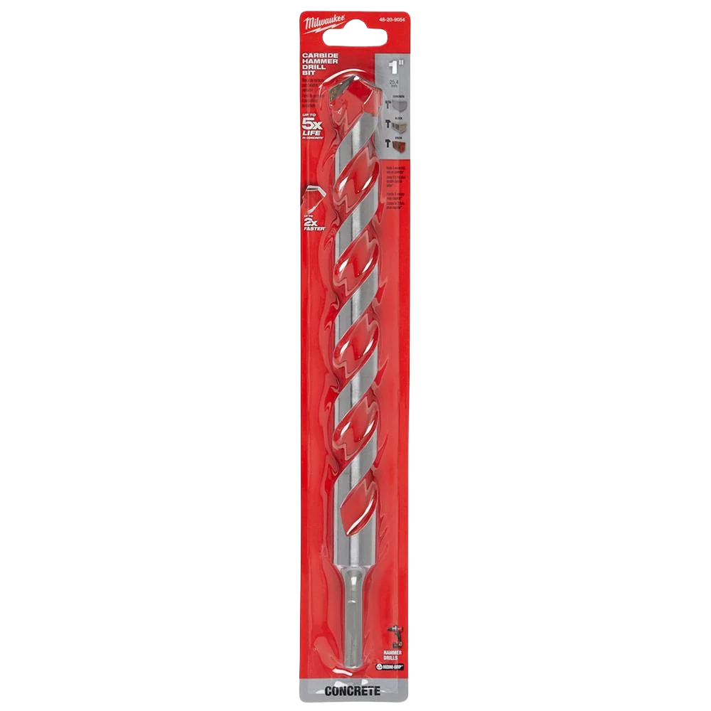 Milwaukee SHOCKWAVE™ 1" x 12" Carbide-Tipped Hammer Drill Bit - Image 2