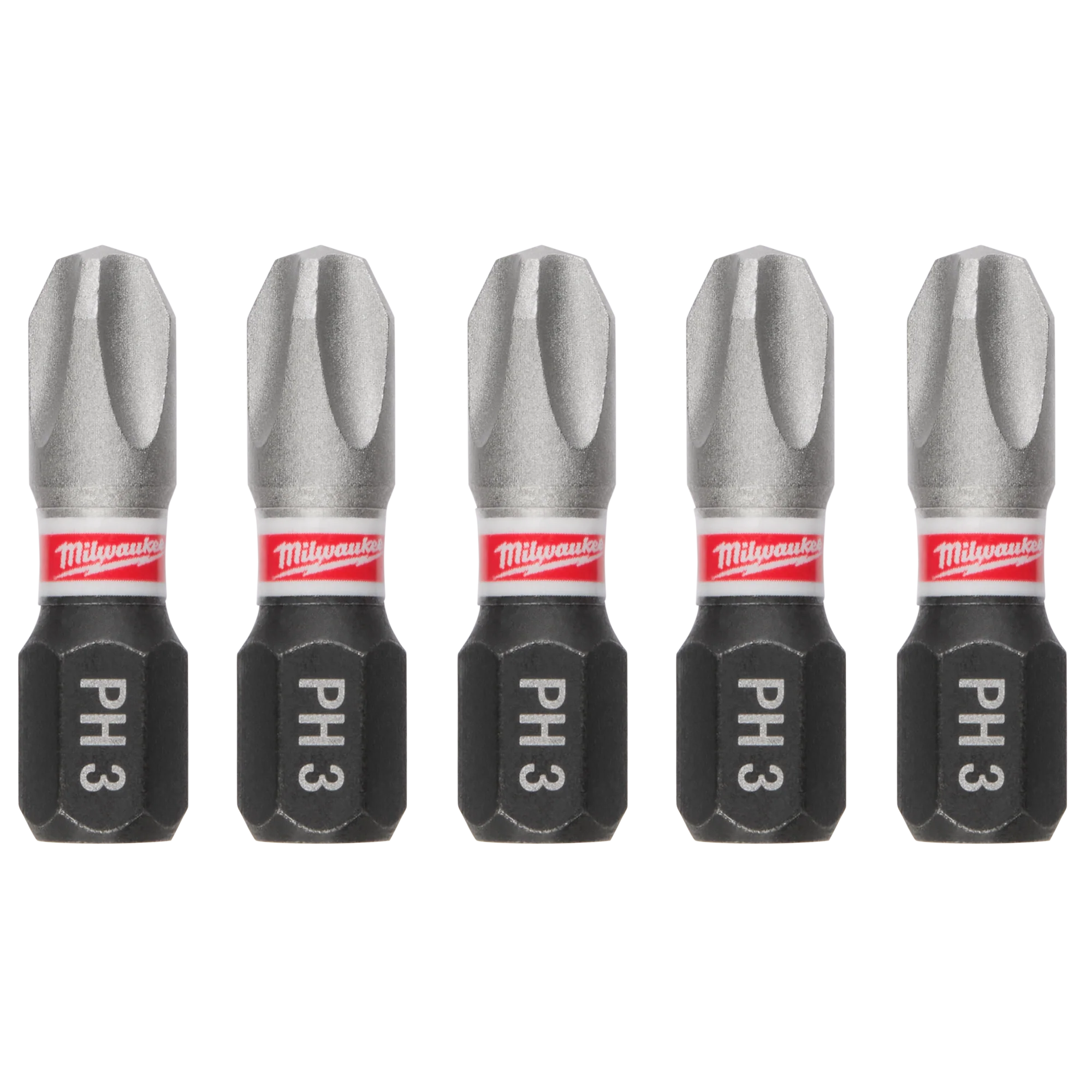 Milwaukee SHOCKWAVE™ Impact Duty™ 1" PH3 Phillips Bits, 5-Pack
