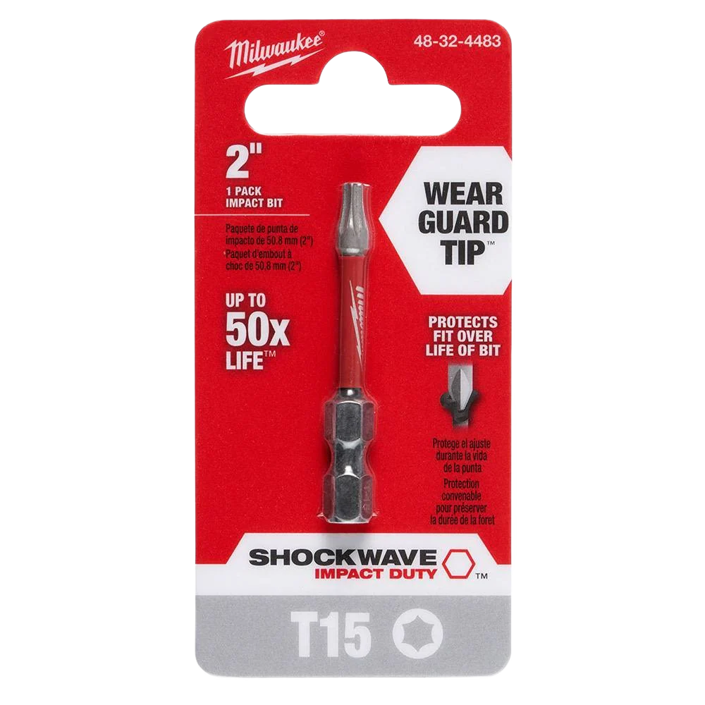 Milwaukee SHOCKWAVE™ Impact Duty™ 2" T15 TORX Bit - Image 2