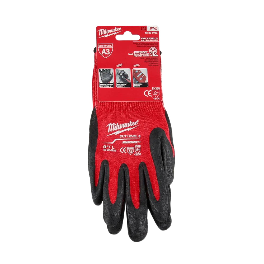 Milwaukee XL Cut Level 3 Nitrile Dipped Gloves - Image 2