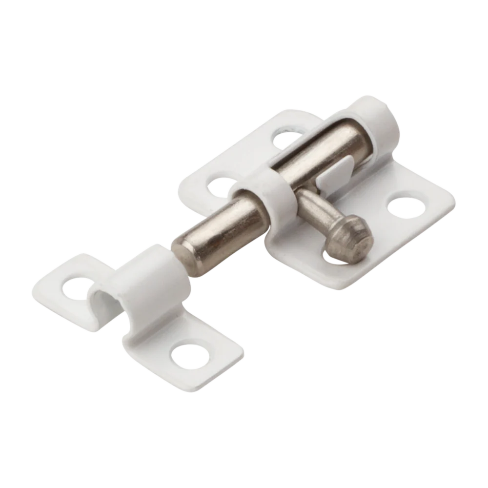 National Hardware 2" White Cellar Window Barrel Bolt