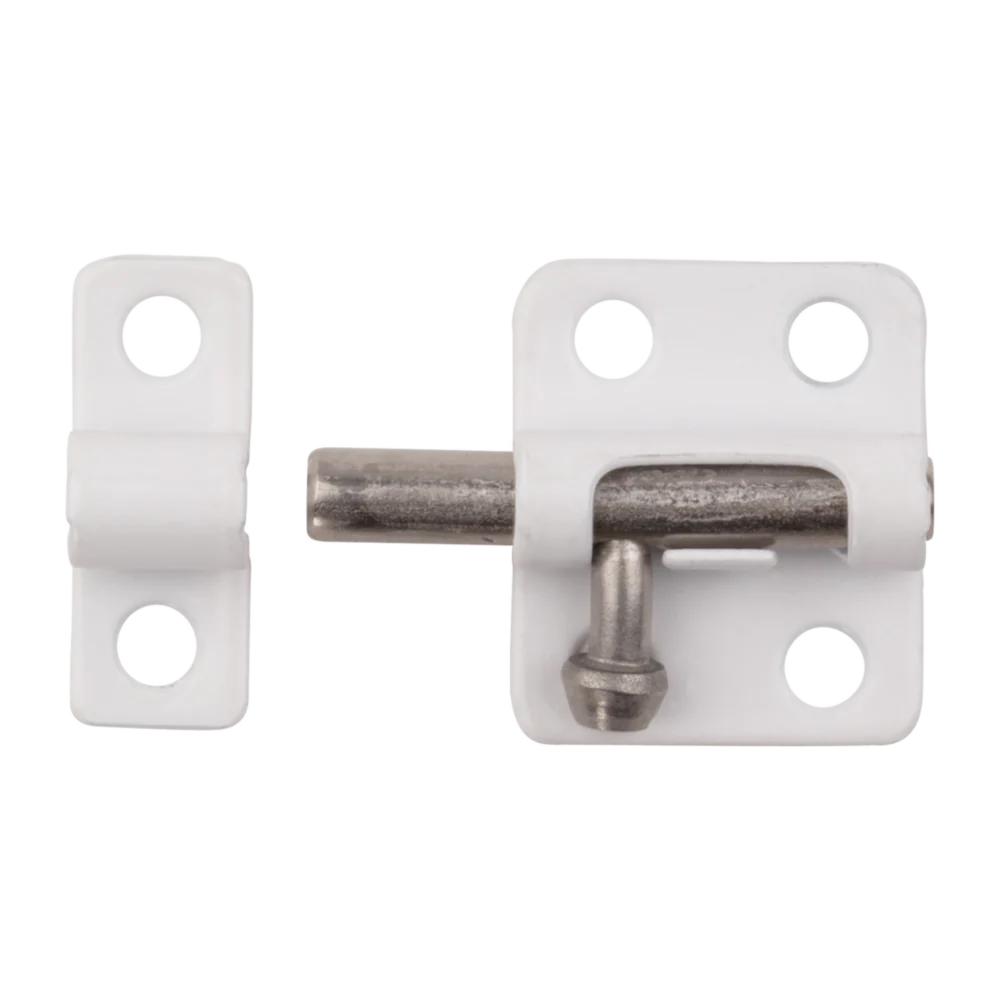 National Hardware 2" White Cellar Window Barrel Bolt - Image 2