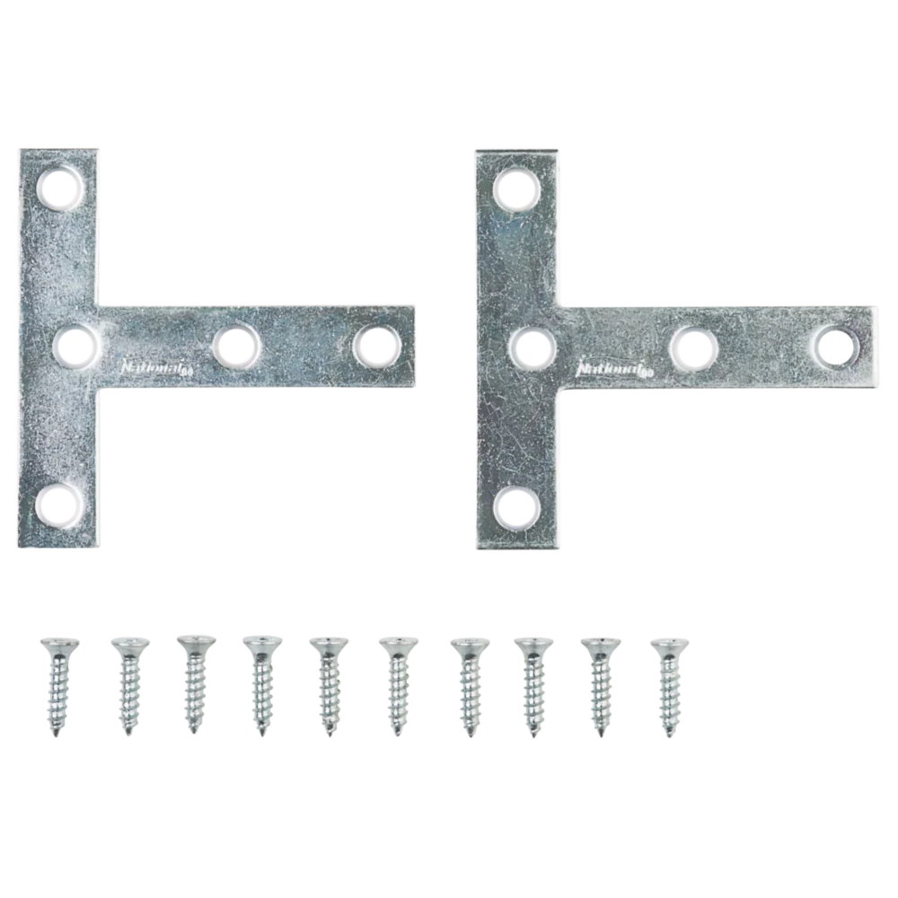 National Hardware 3" x 3" Zinc T-Plate (2-Pack) - Image 3