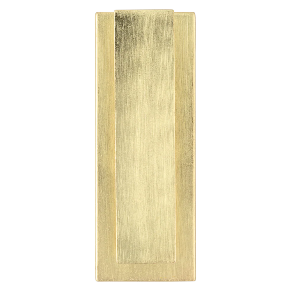 National Hardware 4-3/4" Brushed Gold Reed Door Knocker - Image 2
