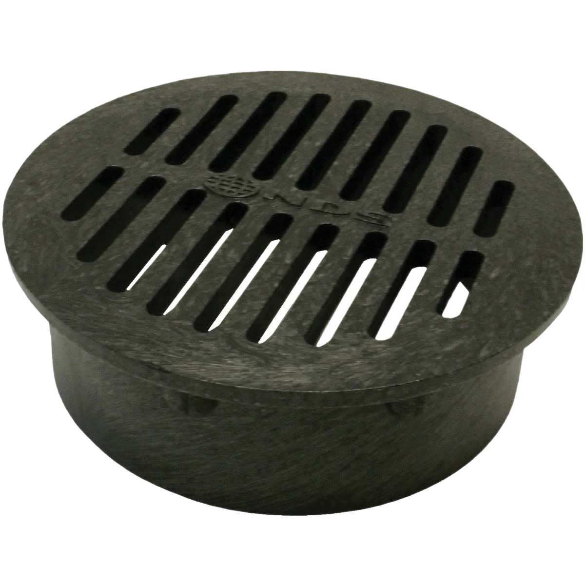 NDS Black PVC Round Grate, 6 in.