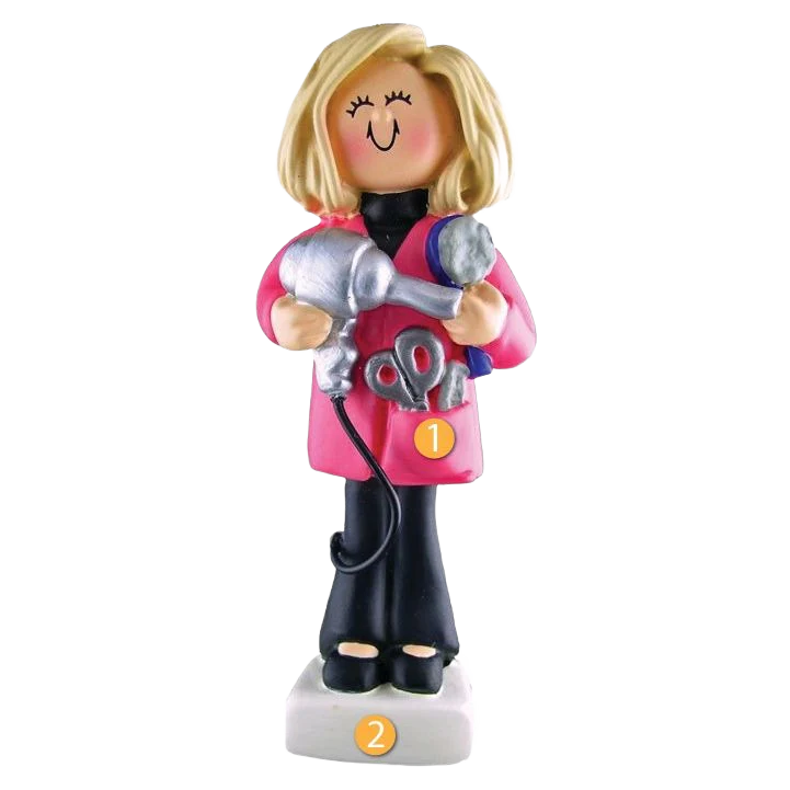 Ornament Central Personalized Female Blonde Hairdresser Ornament