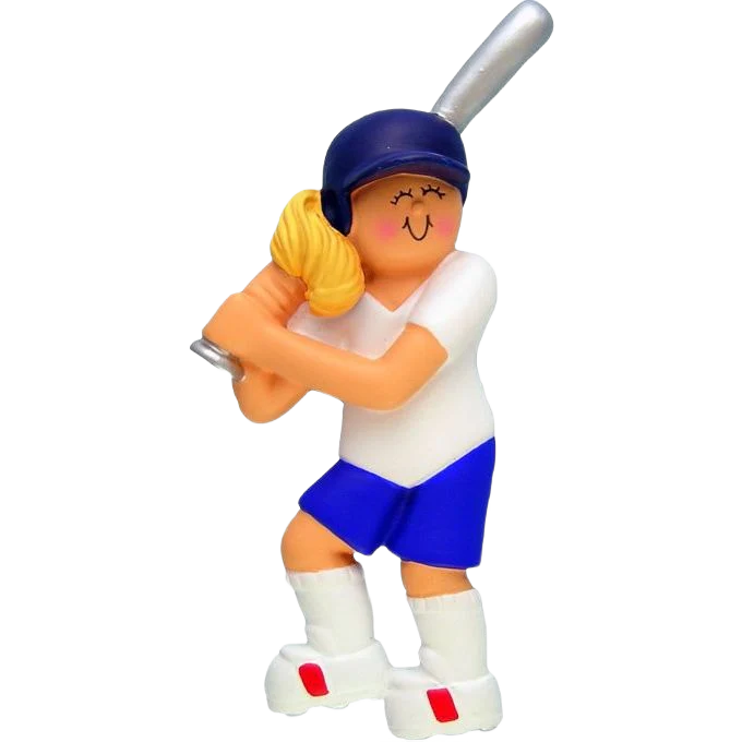 Ornament Central Personalized Female Blonde Softball Player Ornament - Image 2