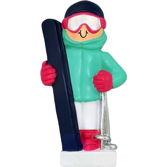 Ornament Central Personalized Female Skier Ornament - Image 2