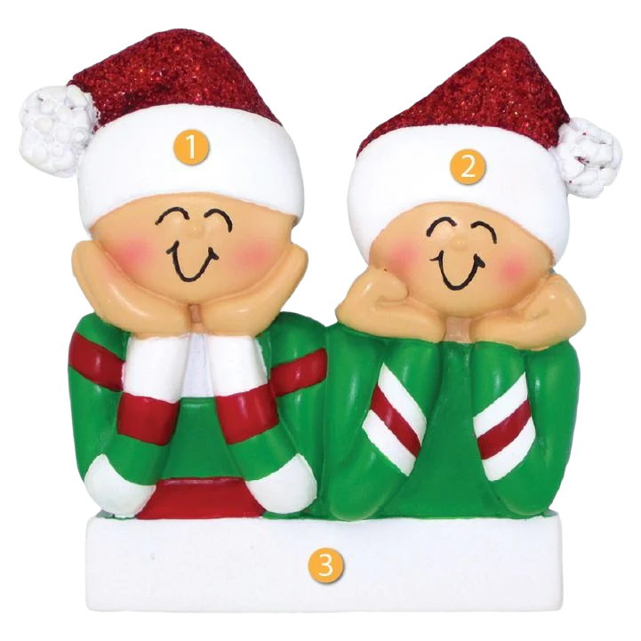 Ornament Central Personalized Head In Hands with 2 People Ornament