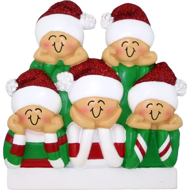 Ornament Central Personalized Head In Hands with 5 People Ornament - Image 2