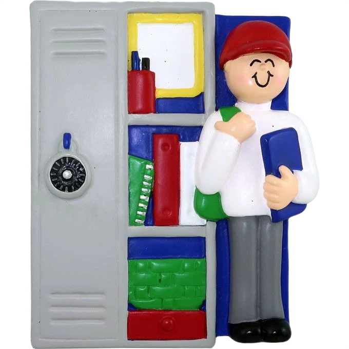 Ornament Central Personalized Locker with Male Student Ornament - Image 2