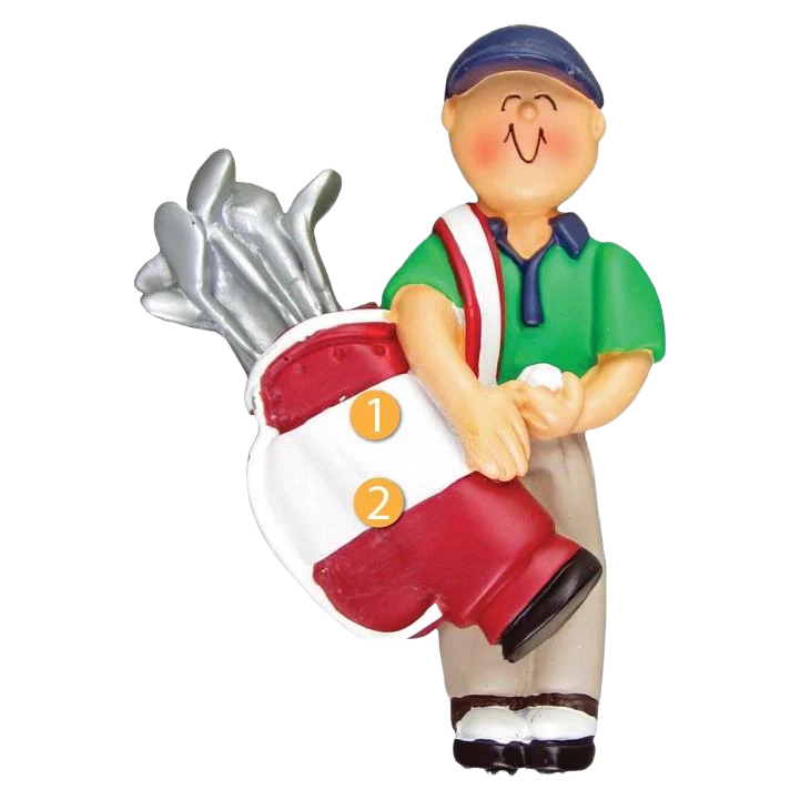Ornament Central Personalized Male Golfer Ornament