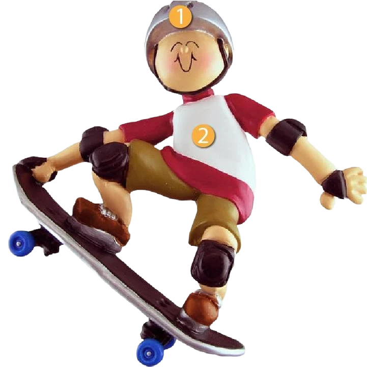 Ornament Central Personalized Skateboarder Ornament