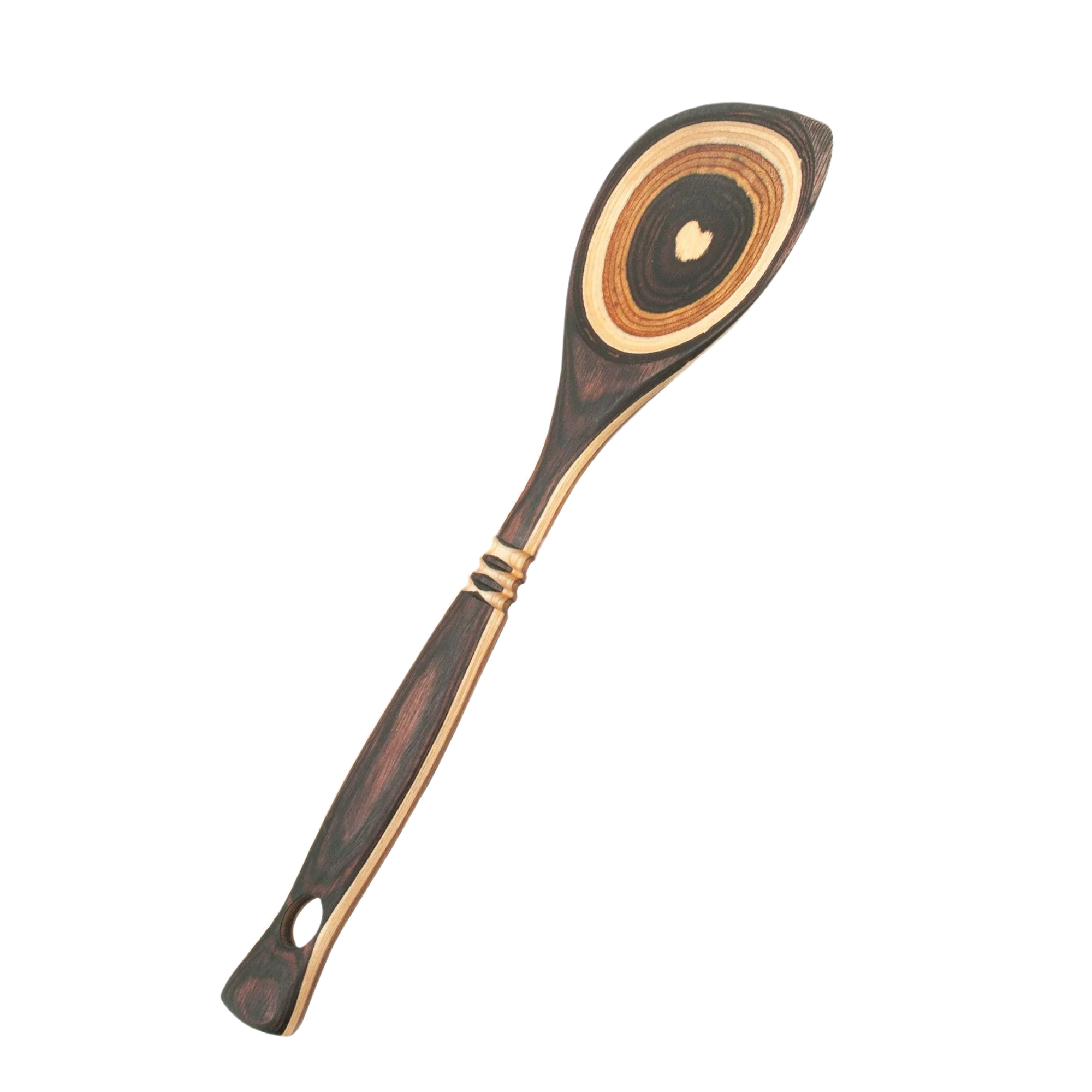 Island Bamboo Pakkawood Corner Spoon 12" - Image 4