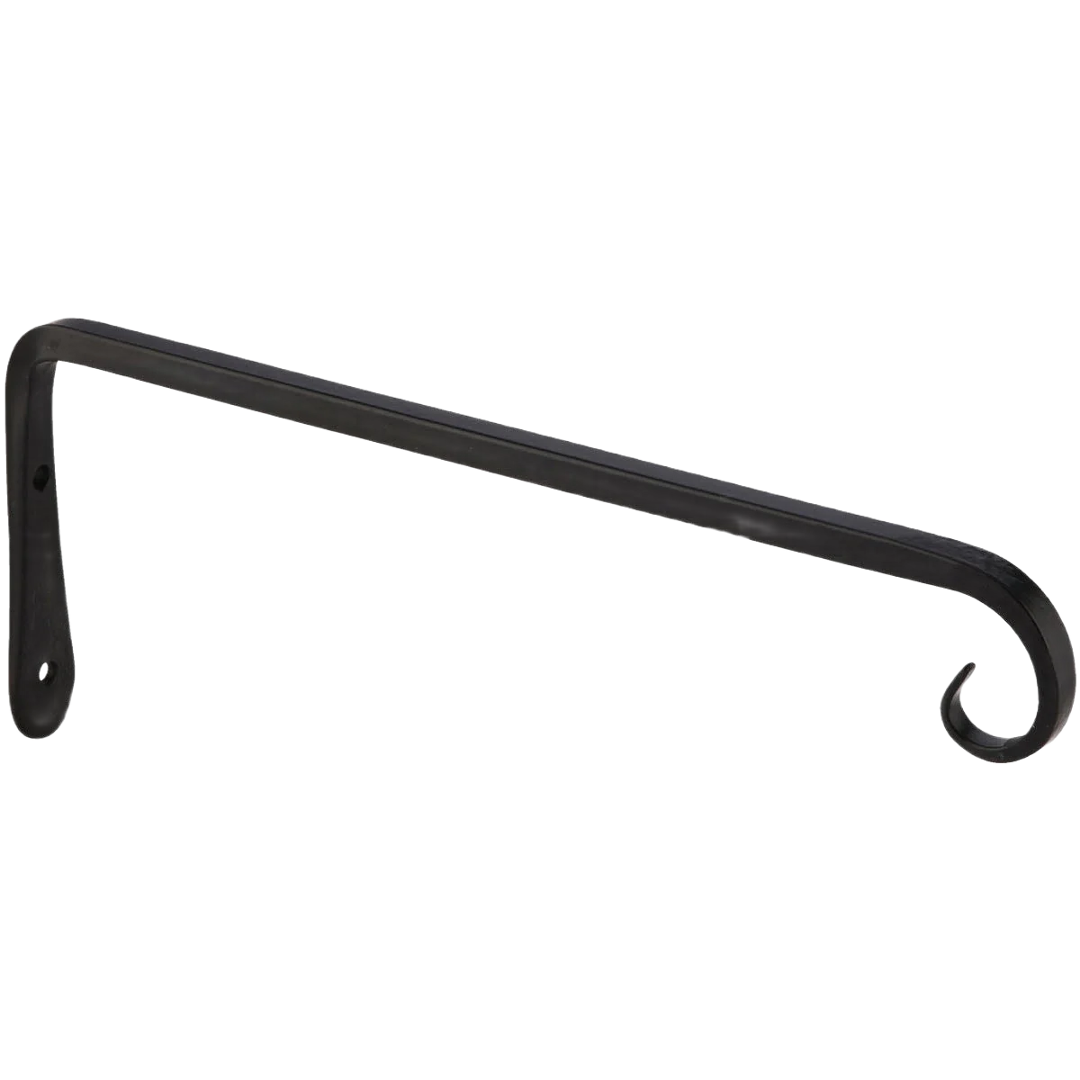Panacea Black Powder-Coated Straight Wrought Iron Hanging Plant Bracket, 10"