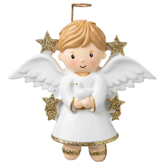 PolarX Personalized Angel Boy Ornament - Image 2