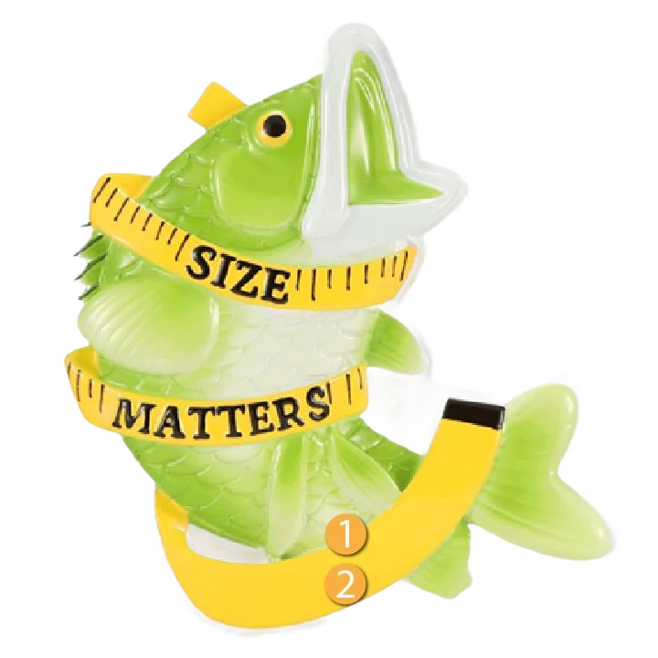 PolarX Personalized Bass Size Matters Ornament - Image 2