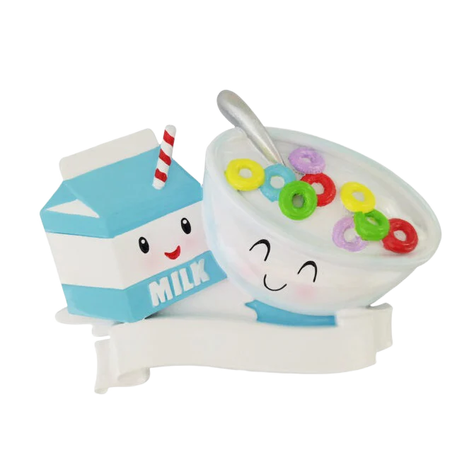 PolarX Personalized Cereal & Milk Ornament