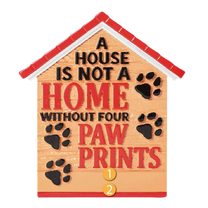 PolarX Personalized Four Paw Prints Ornament - Image 2