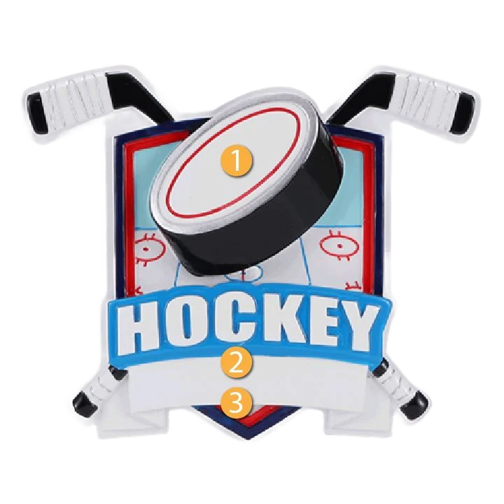 PolarX Personalized Hockey Shield Ornament - Image 2