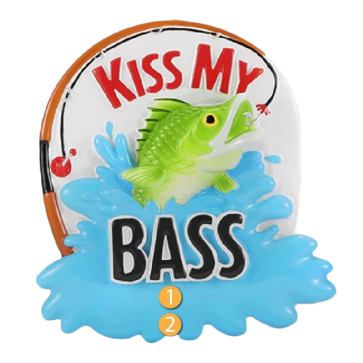 PolarX Personalized Kiss My Bass Ornament - Image 2
