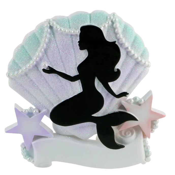 PolarX Personalized Mermaid Silhouette Ornament - Image 2