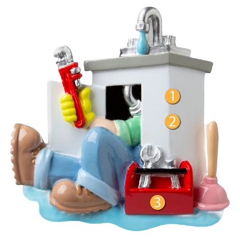 PolarX Personalized Plumber Ornament