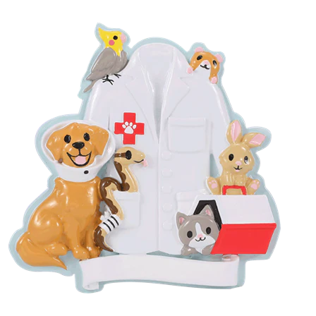 PolarX Personalized Veterinarian Coat and Pets Ornament