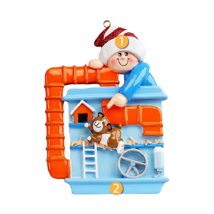 Rudolph & Me Personalized Hamster Cage Ornament