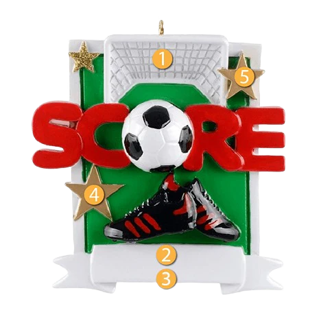 Rudolph & Me Soccer Field Personalized Ornament - Image 2