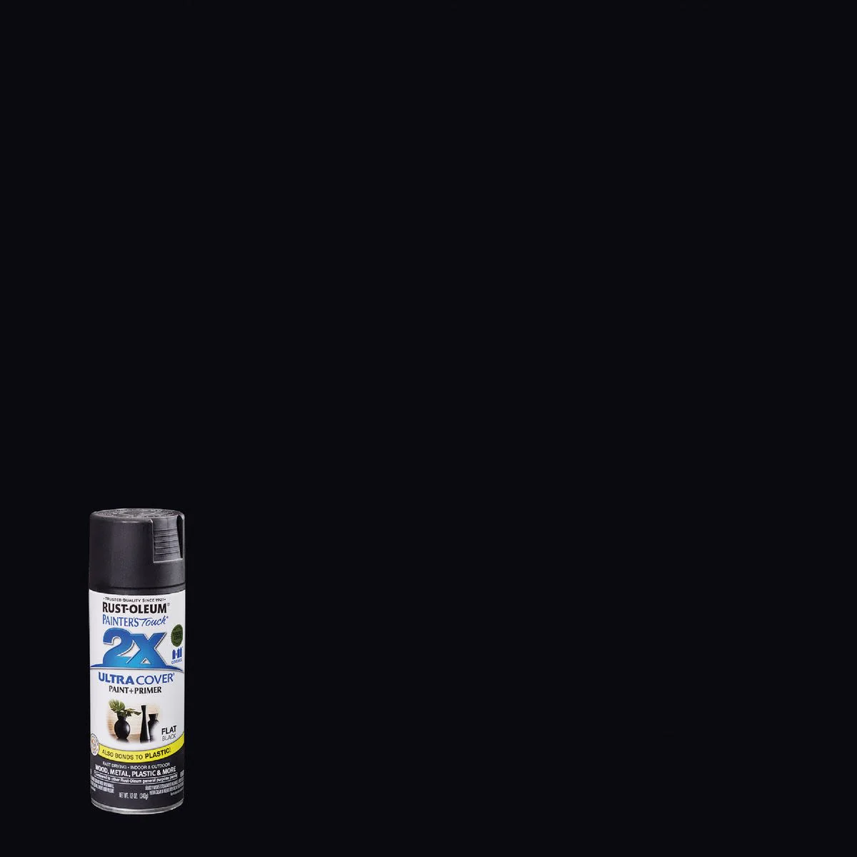 Rust-Oleum Painters' Touch 2X Black Flat Spray Paint & Primer, 12 oz.