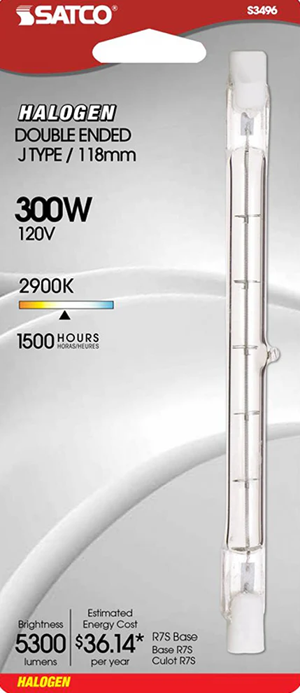 Satco 300 Watt T3 Halogen Special Purpose Light Bulb - Image 2
