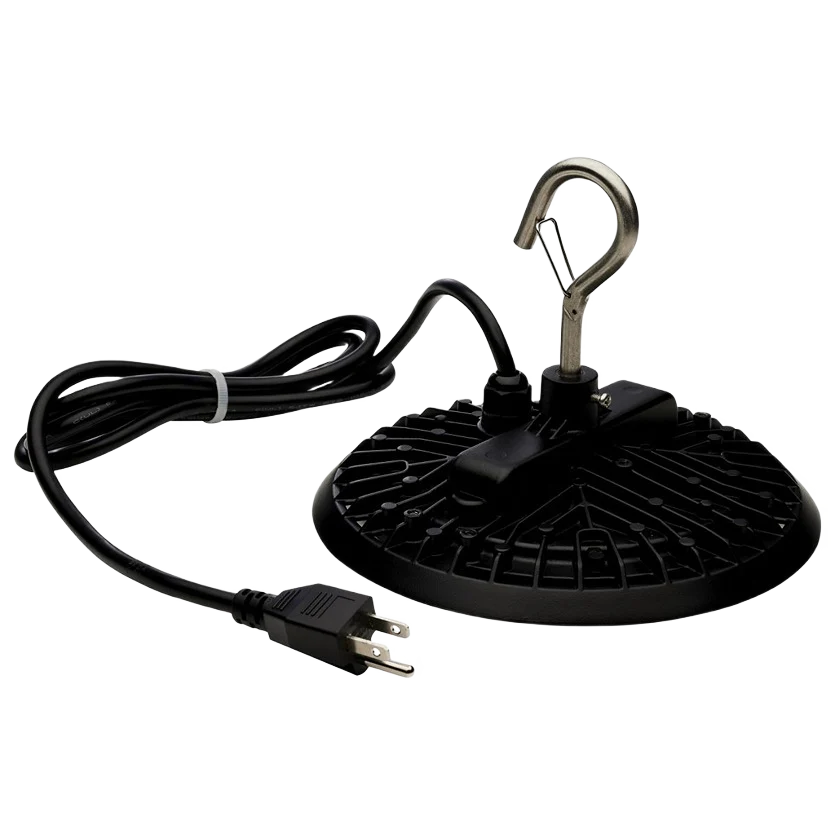 Satco 60 Watt Cool White Black Hi-Pro Shop Light with Plug - Image 2