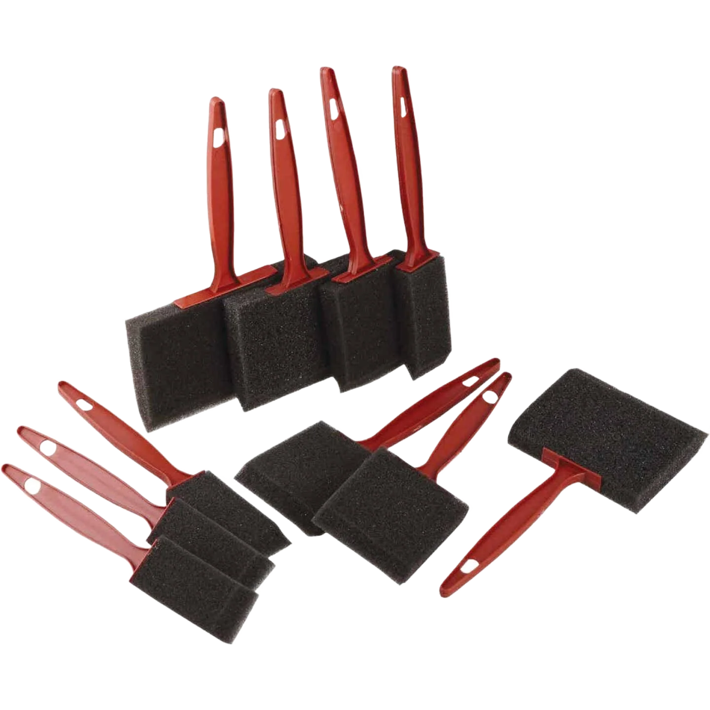 Smart Savers Foam Brush Set with Plastic Handles, 10-Pack