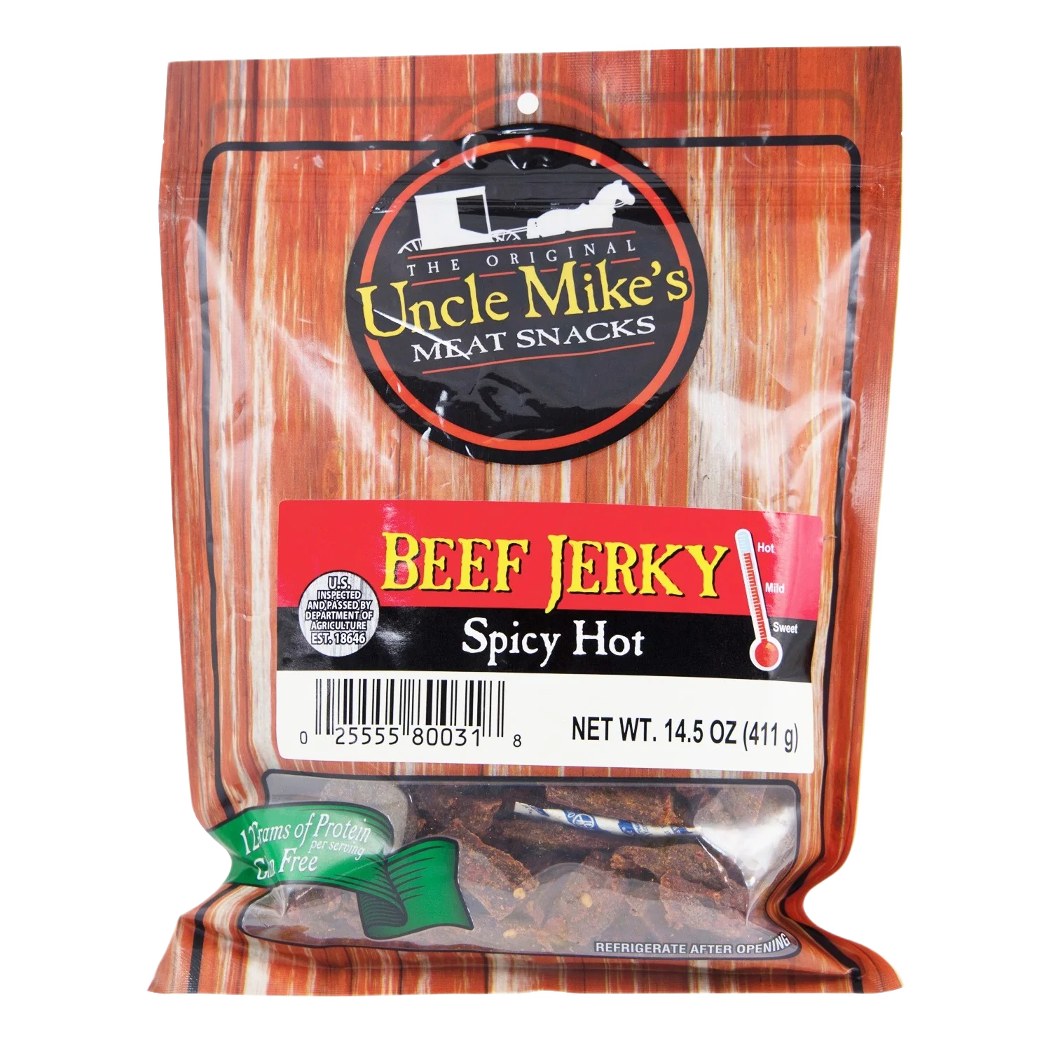 Uncle Mike's Spicy Hot Beef Jerky, 14.5 oz.