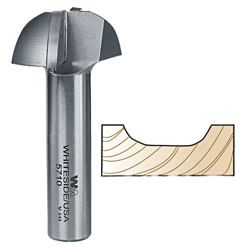 Whiteside Cove Panel Profile Bit for MDF Doors, 1/2 in. SH x 1-1/2 in. LD