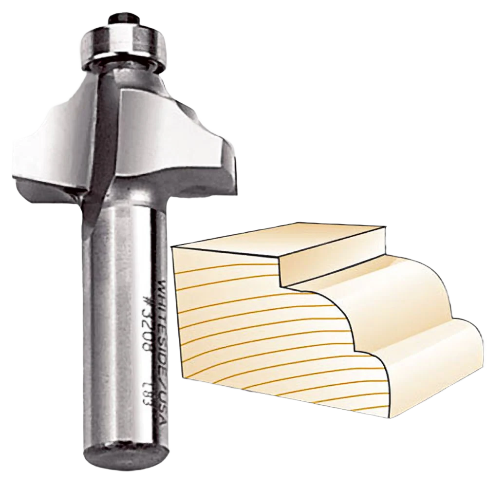 Whiteside Double Round Bit, 1/2 in. SH x 7/32 in. R