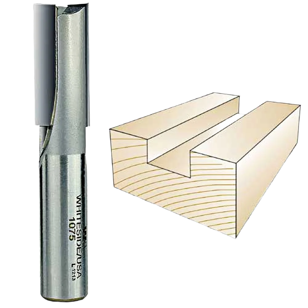 Whiteside Straight Bit, 1/2 in. SH x 9/16 in. CD x 1-1/4 in. CL