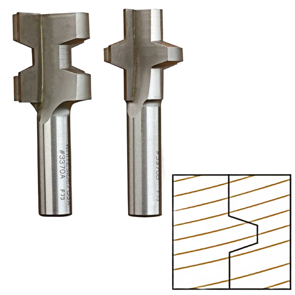 Whiteside Wedge Tongue & Groove Bit Set, 1/2 in. SH x 1-1/4 in. LD x 1-1/4 in. CL